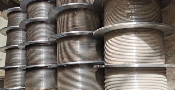 1 से 150 मिमी के ग्रिव पिच और मिश्र धातु स्टील के साथ गैल्वनाइजिंग ग्रूव्ड विंच ड्रम